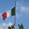 Die italienische Fahne im Wind, Rome