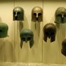 Olympia Archeological Museum - Corinthian Helmets 001